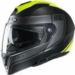Deals 😍 Plastic Hjc I90 Davan Modular Helmet Black Yellow 🧨