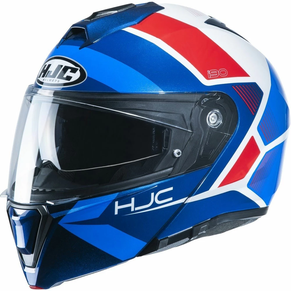 Hot Sale ๐ Plastic Hjc I90 Hollen Modular Helmet Blue Red White ๐ฅ