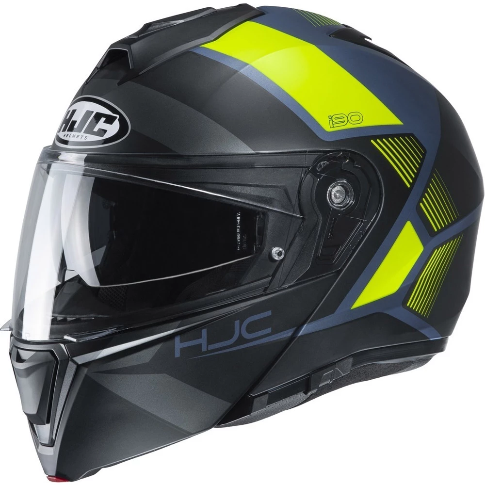 Deals ⌛ Plastic Hjc I90 Hollen Modular Helmet Black Yellow ✔️