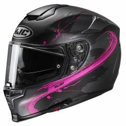New 🌟 Fiber Hjc Rpha 70 Erin Helmet Black Pink 💯