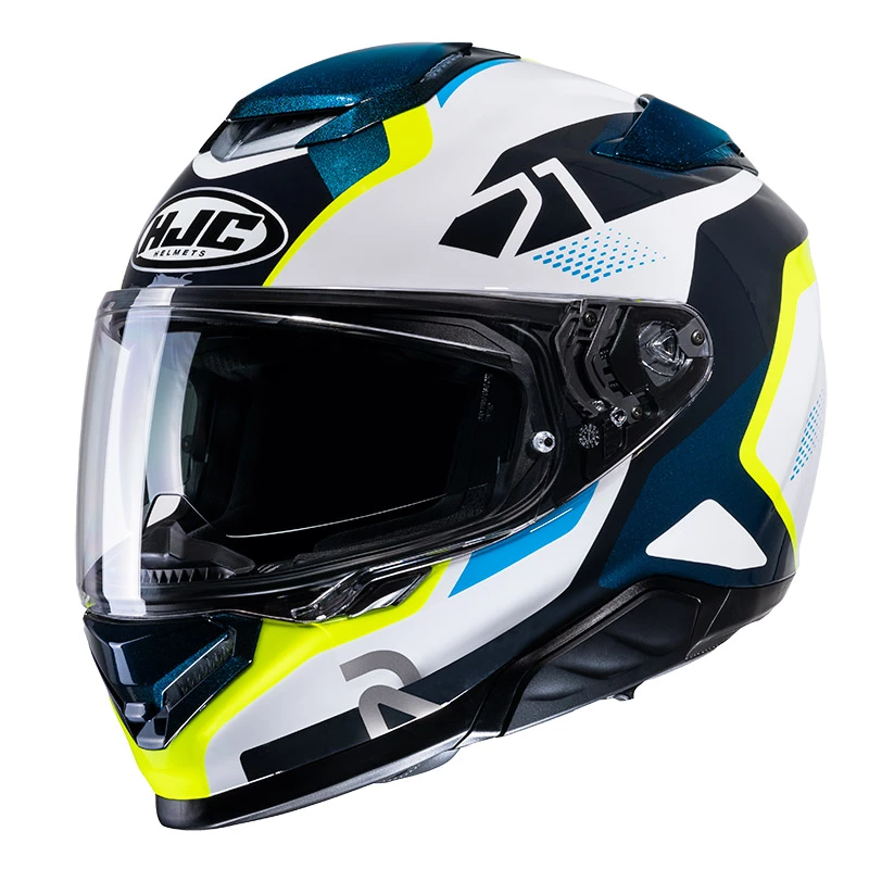 Wholesale π Fiber Hjc Rpha 71 Hapel Helmet Blue Yellow π€©