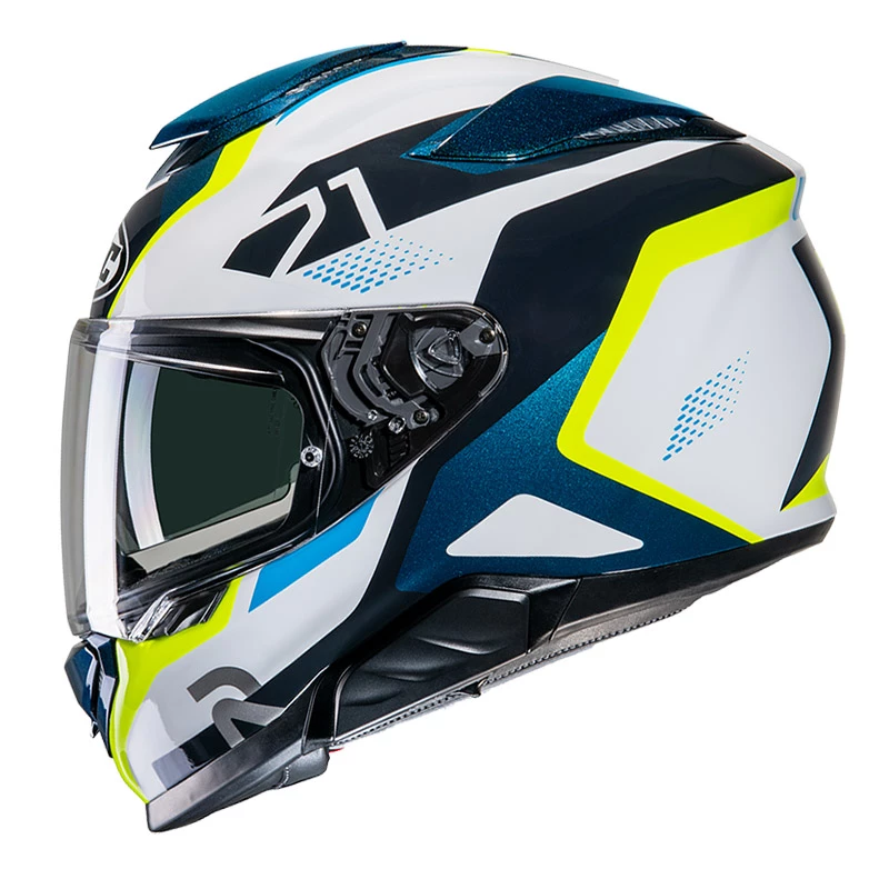 Wholesale π Fiber Hjc Rpha 71 Hapel Helmet Blue Yellow π€© - Image 2