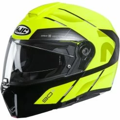 Cheap ⭐ Fiber Hjc Rpha 90s Bekavo Modular Helmet Black Yellow 👏