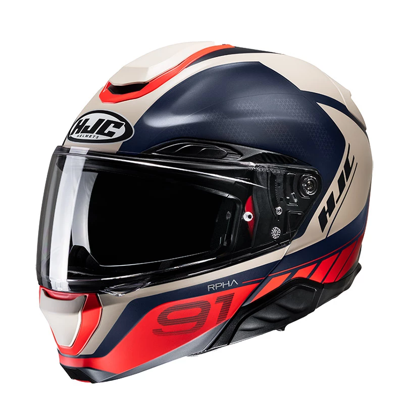 Best Pirce ๐งจ Fiber Hjc Rpha 91 Rafino Helmet Red Blue ๐
