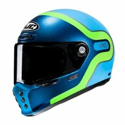 Brand new 🧨 Fiber Hjc V10 Grape Helmet Blue Green 🎁