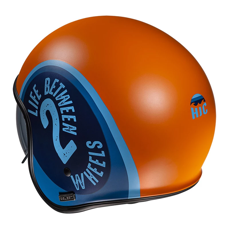 Best deal π₯ Custom Hjc V30 Harvey Helmet Orange Light Blue π - Image 2