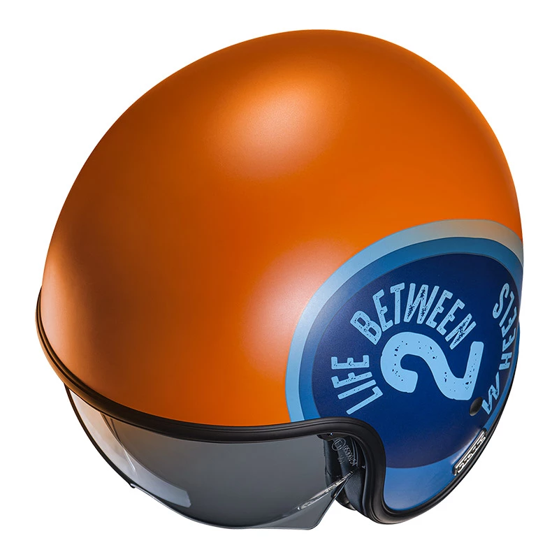 Best deal π₯ Custom Hjc V30 Harvey Helmet Orange Light Blue π - Image 3