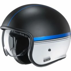 Budget 😍 Custom Hjc V30 Equinox Helmet Black Blue White 🤩