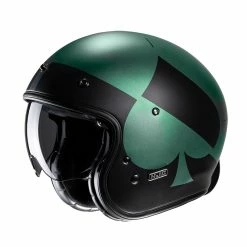Outlet 🥰 Custom Hjc V31 Kuz Helmet Green Black ⭐