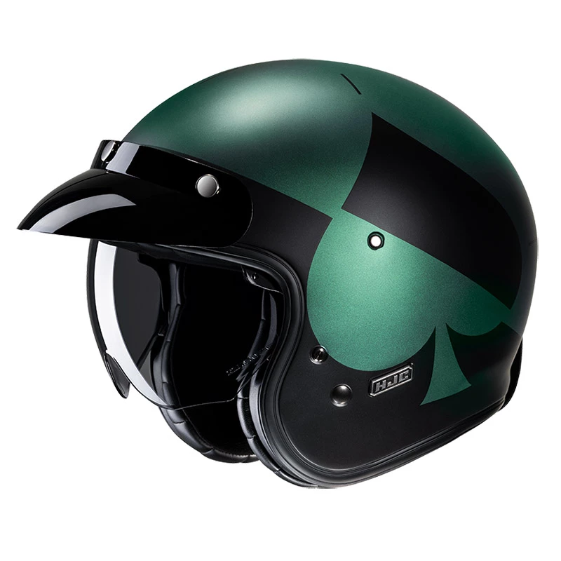 Outlet ๐ฅฐ Custom Hjc V31 Kuz Helmet Green Black โญ - Image 2